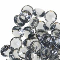 Pedras decorativas diamante acrílico cinza Ø1,2cm 175g decoração de joias