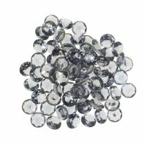 Pedras decorativas diamante acrílico cinza Ø1,2cm 175g decoração de joias
