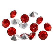 Diamantes acrílicos 8mm vermelho 50g