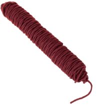 Itens Fio de lã, cordão de lã, Bordô, 55m de fio, para arranjos florais, artesanato, faça você mesmo