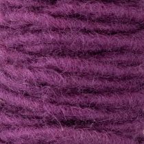 Itens Cordão de lã roxo, 55m, fio decorativo para arranjos florais e artesanato.