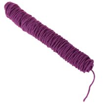 Itens Cordão de lã roxo, 55m, fio decorativo para arranjos florais e artesanato.