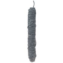 Itens Fio de pavio, cordão de feltro, cordão de lã azul mesclado 55m