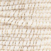Itens Wick thread glamour branco / ouro com arame 33m
