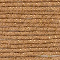 Itens Cordão de lã marrom com fio dourado, 5m x 5mm com arame, para decoração e artesanato.