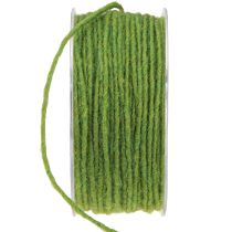 Itens Fio de lã para pavio, cordão de feltro verde musgo 3mm 100m