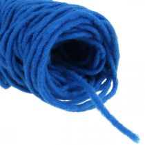 Fio de feltro fio pavio com fio 30m azul
