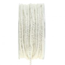 Itens Wick thread glamour branco / prata com arame 33m