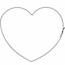 Corações de arame 20 cm anéis ondulados coroa de coração 10 unidades
