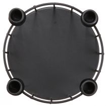 Itens Cesta de arame decorativa de metal castiçal preto Ø23,5cm