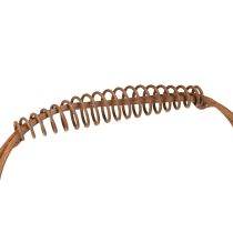 Itens Cesto oval de arame com alça, decoração de jardim, acabamento enferrujado, 30/25 cm, conjunto de 2