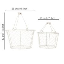 Itens Cestos decorativos de arame como solução criativa para o design do jardim, 30 cm, 1 conjunto.