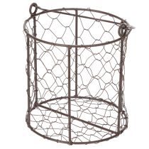 Itens Conjunto de cestos de arame, ideal para decoração ou para uso no jardim, 25 cm, 1 conjunto.
