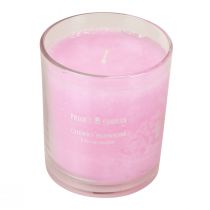 Itens Vela perfumada em vidro vela perfumada flor de cerejeira rosa Alt.8cm