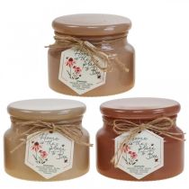 Velas perfumadas em vidro Velas de cera camomila Ø10cm A8,5cm 3uds