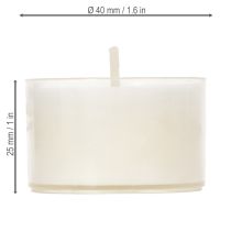 Itens Velas tealight com aroma de citronela para noites românticas em casa ou no jardim, 25 mm, 7 cm de altura, 18 unidades.
