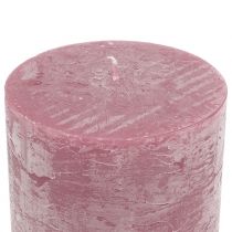 Itens Velas de cor sólida rosa velho 60x100mm 4 unidades