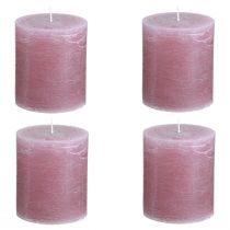 Itens Elegantes velas de pilar em formato de rosa antiga, 70×80mm, conjunto de 4, para decoração de mesa, coroa do Advento e ambiente romântico.