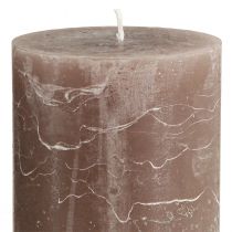 Itens Velas de pilar marrons sólidas, 85 x 150 mm, conjunto de 2 – Velas decorativas para um ambiente aconchegante e ocasiões festivas.