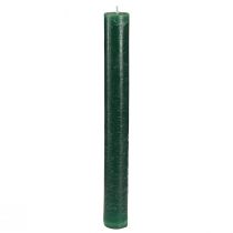 Itens Velas sólidas velas em bastão verde escuro 34x300mm 4 un