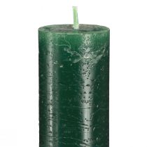 Itens Velas sólidas velas em bastão verde escuro 34x300mm 4 un