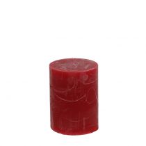 Itens Velas de cor sólida vermelho escuro 60x80mm 4pcs