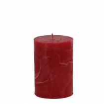 Itens Velas de cor sólida vermelho escuro 70x100mm 4pcs