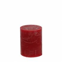 Itens Velas de cor sólida vermelho escuro 70x80mm 4pcs