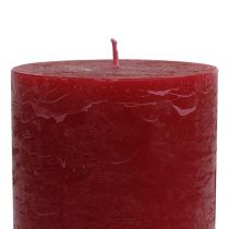 Itens Velas de cor sólida vermelho escuro 85x120mm 2pcs