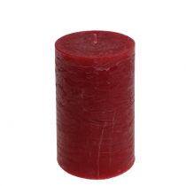 Itens Velas de cor sólida vermelho escuro 85x150mm 2pcs