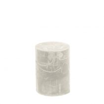 Itens Velas de cor sólida cinza 60x80mm 4 unidades