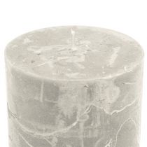 Itens Velas de cor sólida cinza 60x80mm 4 unidades
