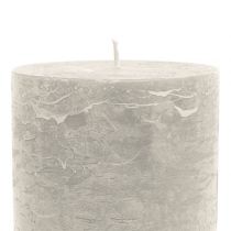 Itens Velas de cor sólida cinza 85x150mm 2pcs