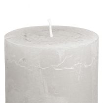 Itens Velas sólidas, cinza claro, velas cilíndricas de 70×80mm, conjunto de 4 unidades, decoração rústica para casa e jardim.