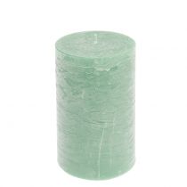 Itens Velas de cor sólida verde claro 85x150mm 2pcs