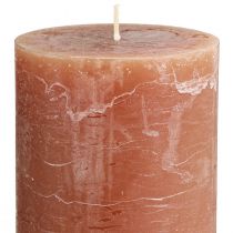Itens Velas de pilar cor caramelo sólida, 85x120mm, conjunto de 2, decoração rústica, longa duração.