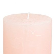 Itens Conjunto de 4 velas decorativas em tom rosa sólido, 70×80mm - Velas para criar um ambiente acolhedor.