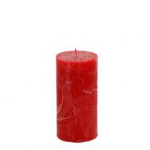 Itens Velas de cor sólida vermelha 50x100mm 4pcs