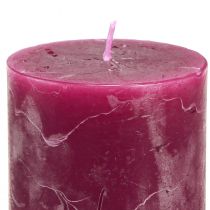Itens Conjunto de velas de pilar, nas cores rosa e framboesa, 70x100mm, longa duração, pacote com 12 unidades, ideal para decoração e presente.