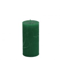 Velas de cor sólida verde escuro 50x100mm 4 unidades