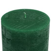 Itens Velas sólidas verde escuro 50x100mm 4 un