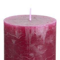 Itens Conjunto de 4 velas cilíndricas elegantes em formato de bagas, na cor sólida, 70x100mm – decoração, festivas e modernas.