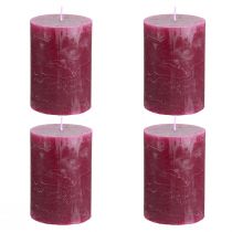 Itens Conjunto de 4 velas cilíndricas elegantes em formato de bagas, na cor sólida, 70x100mm – decoração, festivas e modernas.