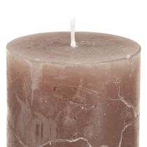 Itens Conjunto de velas de pilar, 3 cores: marrom, damasco e areia, 60x80mm, 12 peças, decoração rústica, longa duração.