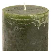 Itens Conjunto de 12 velas cilíndricas sólidas na cor verde, 60x100mm, decoração romântica, longa duração, para decoração de casa e celebrações.