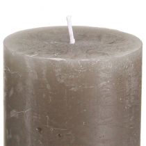 Itens Conjunto de 4 velas de pilar de cor sólida, velas castanhas, 60x100mm, decoração de outono