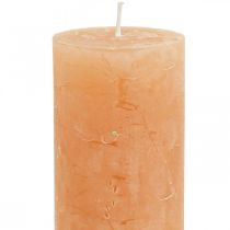 Itens Velas de cor sólida Laranja Pêssego Pilar velas 50×100mm 4pcs