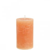 Itens Velas de cor sólida Laranja Pêssego Pilar velas 60×100mm 4pcs