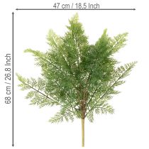 Itens Ramo de samambaia artificial, com vários ramos, verde, 68 cm