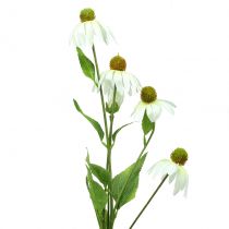 Itens Flor Echinacea branco artificial 90cm